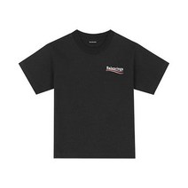 BALENCIAGA KIDS 발렌시아가 키즈 웨이브 로고 반팔 블랙 681864 TMVE7