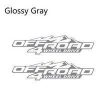 포드 부품 DIY 레인저 랩터 Isuzu Dma 닛산 NAVARA 도요타 Hilux 타코마 오프로드 4x4 에 2pcs 스티커, GRAY, 140cm x 32cm