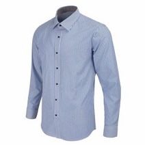 런던 스트라이프 베이직 칼라 블루 와이셔츠 DA1007 와이셔츠 드레스셔츠 파란색셔츠 블루셔츠 긴팔와이셔츠