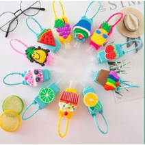 과일 캐릭터 손소독제 용기 열쇠고리