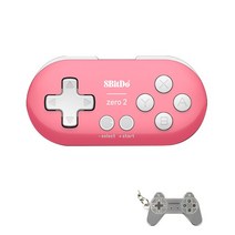 스위치 컨트롤러 8BitDo-미니 제로 2 게임패드 블루투스 무선 게임 닌텐도 OLED 윈도우 안드로이드, 한개옵션1, 03 Pink