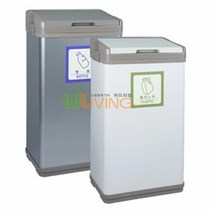 오너클랜 리빙 스틸분리휴지통(일반)(일반형/페달X뚜껑O), 골드(품절)/캔류