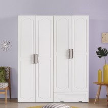 대도갤러리 키높이 울시 6자 장롱세트, 화이트