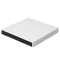 노트북 PC용 CD 기록 장치 USB 2.0 DVD 레코더 드라이브 외장 휴대용 CD 버너 판독기, 하얀색