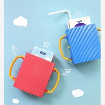유아음료 흘림쏟음방지 우유팩홀더 아기우유홀더, 1개, 블루