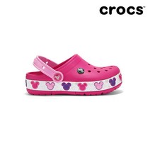 [크록스(CROCS)] [크록스] 키즈 펀랩 미키마우스 라이트 클로그 핑크 204994-6