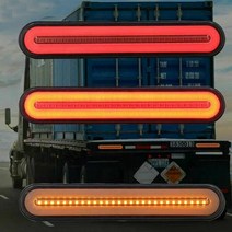 카고트레일러 캠핑 미니 카고트레일러 2410pcs Halo Neon100LED 정지 흐르는 방향 신호 브레이크 후면 테일, 한개옵션0