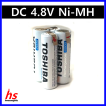 도시바 4.8V AA 2000mAh 전동드릴 전동드라이버 충전드라이버 핸드드라이버 청소기 스위스밀리터리 뮬렉스 아임삭 SMT-480 SMT-480A 리필배터리 충전지 건전지, 1개