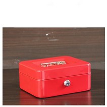 소형금고 미니 가정용 사무실 스마트 금고 금속 안전 상자 현금 휴대용 금전 등록기 돈 서랍 키 귀여운 돼지 저금통 보석 귀중품 보관, [03] RED
