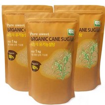 퓨어스윗 유기농 원당 3kg (1kg x 3포) /친환경 비정제설탕, 1kg, 3개