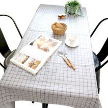 슈가맘 친환경 TPU 면 방수식탁보 테이블보 대폭 2인~6인 길이추가 가능, 4인(145 X 130cm), 타임스스퀘어 그레이