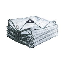 urkoteer 바람막이 베란다용 마트용 방풍비닐 투명커튼 쉘터비닐막 비닐천막 pvc 방풍비닐 방수포, 1.5m x 1.8m, 1개
