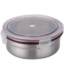 국산 향균 스텐 밀폐뚜껑 나물통 반찬통 잔반통 700ml