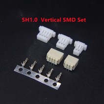 전선연결부품 SH1.0 JST1.25 PH2.0 XH2.54 SH/JST/ZH/PH/XH 수평/수직 SMD 핀 헤더 + 하우징 터미널 세트, 02 SH1.0 Vertical_03 4P