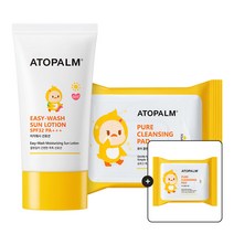 [아토팜] 이지워시 선로션 60ml (SPF32 PA+++)+클렌징패드 30매 [GIFT] 클렌징패드