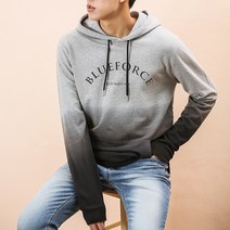 하트비트 남성용 샤아른 후드티 베이직핏 그라데이션 배색 긴팔 티셔츠 커플룩 단체복