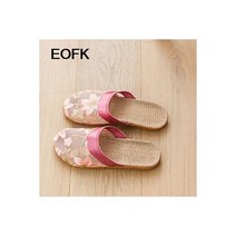 ab슬라이드 헬스 EOFK 여성 슬리퍼 홈 빈 자 수 레이스 통기성 리넨 숙 녀 꽃 외부 비치 신발 슬라이드 199032, 40, Pink