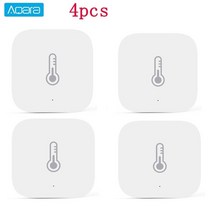 Aqara 온도 센서 스마트 기압 습도 환경 센서 xiaomi app mi 홈 용 스마트 제어 지그비 연결, 협력사, 아카라 버전 4개