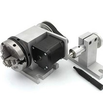 CNC 라우터 4축 65mm 3 클로 척 2상 Nema17 스테퍼 모터 4선 부착 CNC 분할 헤드 회전축 K11-65 + 54mm 테일 스톡