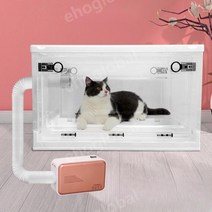 고양이드라이룸 애견 저소음 건조기 강아지 고양이 애묘 펫드라이기, M사이즈건조함+저소음살균건조기9kg이내