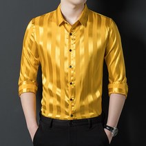 남자 얇은 프린팅 셔츠 남방 스트라이프 긴팔