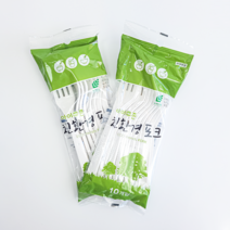 일회용 친환경 포크 (10개입) x2