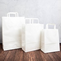 디자인랩 화이트 플랫 쇼핑백(3입) 포장 중, 3개