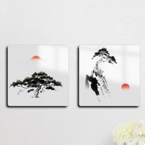 기타 바보사랑[꾸밈]폼아크릴액자18CmX18CmX2ea_해와소나무3