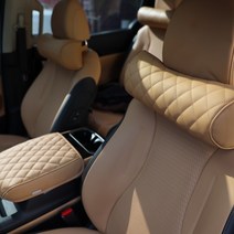 포원 기아 스포티지 목쿠션 목베개 목받침 차량용 쿠션, CN 01 새들브라운