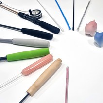고양이 장난감 막대 깃털 낚시대 리필 오뎅꼬치 1분마켓, 3단블랙샴페인골드낚시대