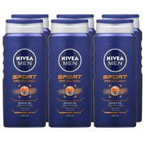 니베아 맨 스포츠 리바이탈라이징 샤워젤 400ml 6개 NIVEA MEN 3 in 1 Shower Gel