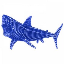 16피스 슬라이스퍼즐 - 샤크 (블루) 플라스틱모형 3D모형 동물 공룡퍼즐 4D마스터 3D, 상세페이지 참조, 상세페이지 참조