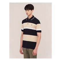 [빈폴(아울렛)] [빈폴멘] [30%OFF] 네이비 컬러 블록 피케 칼라 티셔츠 (BC16