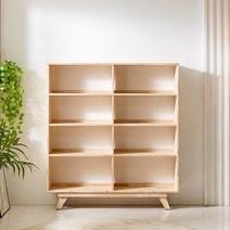 제로니 삼나무 원목 서재 아이방 책꽂이 인테리어 책장, 03. 4단