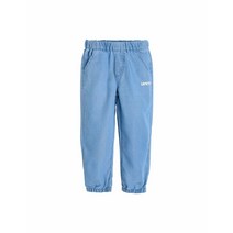 [리바이스키즈] 허리가 밴딩으로 되어 입기 편하며 밑단을 접어 입는 라이오셀 혼방소재로 가볍고 통기성이 좋은루즈핏의 데님 풀온팬츠