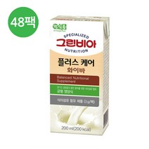 그린비아 플러스케어 화이바 200ml x 48팩, 플러스케어 화이바 48팩