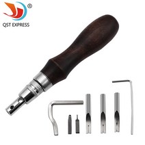7 in 1 프로 레더크래프트 조정 가능한 스티칭 그루버 주름 가죽 DIY 도구 가장자리 프레스 키트 재봉 액세서리