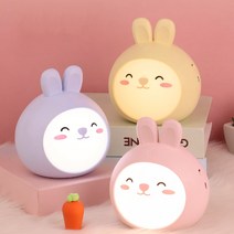 락톡마켓 예쁜 토끼 USB충전식 무드등 2종 수면 수유등, 블루