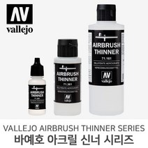 바예호 아크릴 도료 에어브러쉬용 아크릴 신너 시리즈 17ml 60ml 200ml, 361 Thinner (60ml)