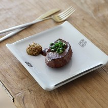 [오반자이] 아우라기 아름다운 우리그릇 쌍희문 고백자 정사각 접시 15cm, 쌍희문고백자정사각접시15cm[1p]