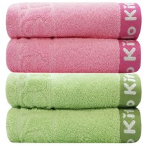 4장 헬로키티 리본타올 코마사 캐릭터 국산, 핑크, 연두, 4개