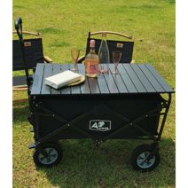 에이콘 캠핑웨건 캠핑용웨건 접이식카트 캠핑용수레 손수레 상판테이블 폴딩 고강도 감성 경량, 에이콘캠핑웨건+상판롤테이블