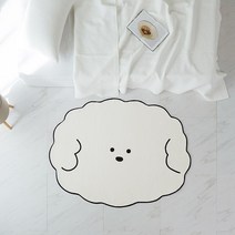 바이빔 보들보들 자이언트 푸숑 강아지 캐릭터 러그