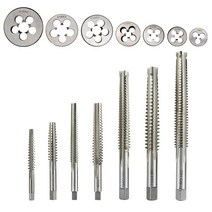 HSS 사다리꼴 나사 탭 및 다이 세트 TR8 오른손 기계 핸드 스레딩 도구 2 개, 04 2pcs TR12X3_01 Right Hand