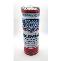 Budweiser 20oz Skinny Tumbler customizable with straw add your name for free 111240