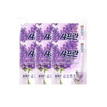 샤프란 시어버터 섬유유연제 릴렉싱 아로마 리필 2.1L 6개