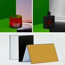 리원스튜디오 A3 A4 접이식 휴대용 반사판 촬영소품 조명 빛반사 역광 그림자 보정 16종, N0-6. (A4-3중 ) 골드+화이트+블랙 (후면 실