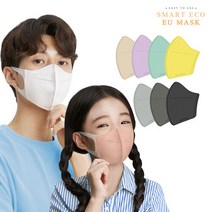스마트에코이유 성인용 어린이용 100매 컬러 새부리형 마스크, 01.성인용 화이트 100매