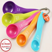 미스터베이쿡 컬러 계량스푼 5종세트-이유식 계량스푼, 5종set