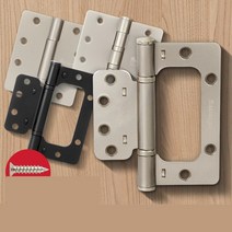 diy 방문 가구 문틀 문연결 문 고정 경첩3P 문부속품, 4350VN 도금 3P